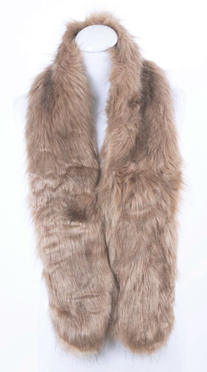 Gemeleerde Beige Kunstbont Sjaal huismerk kopen in de aanbieding