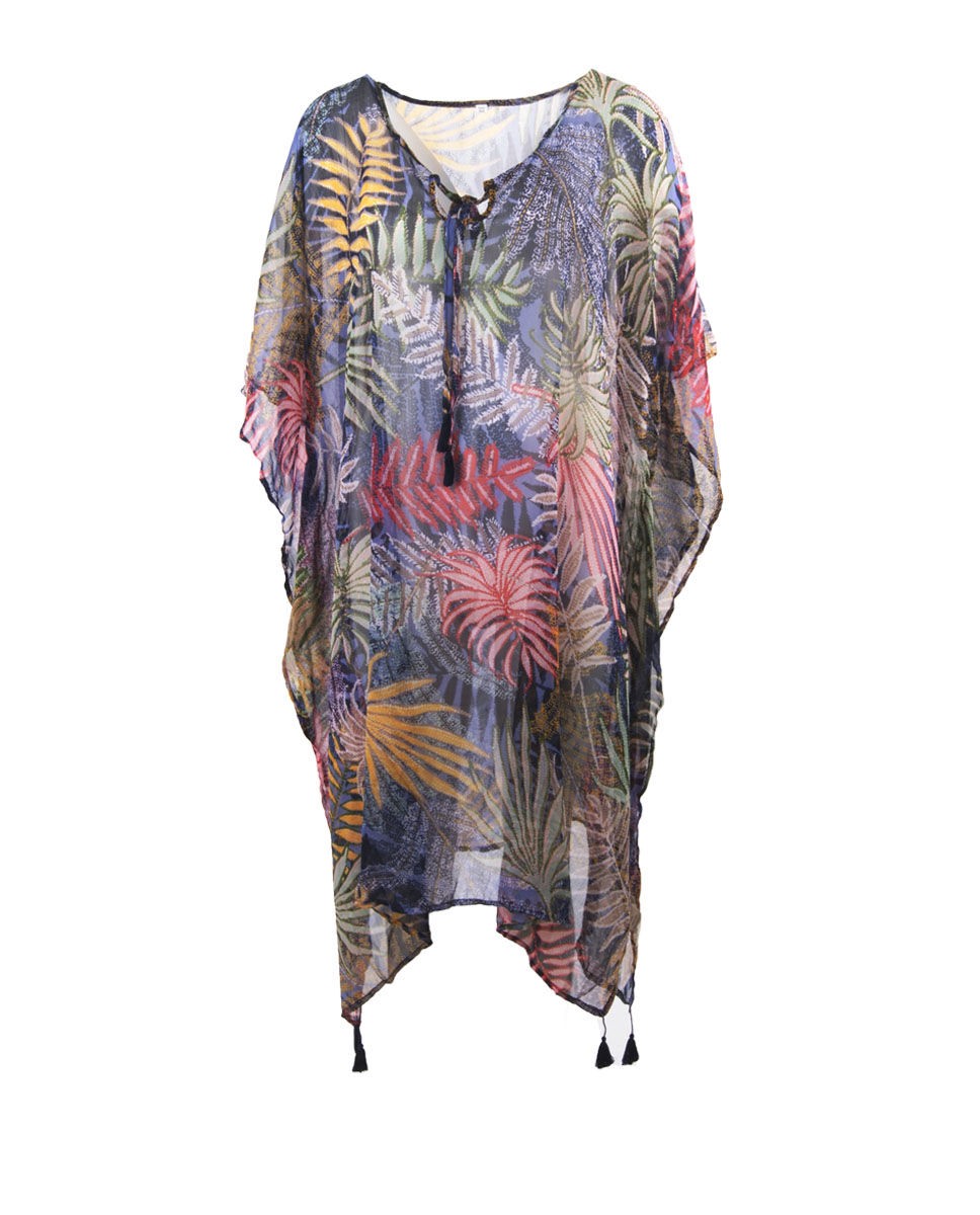 Lila Tuniek Met Tropische Bladeren huismerk kopen in de aanbieding