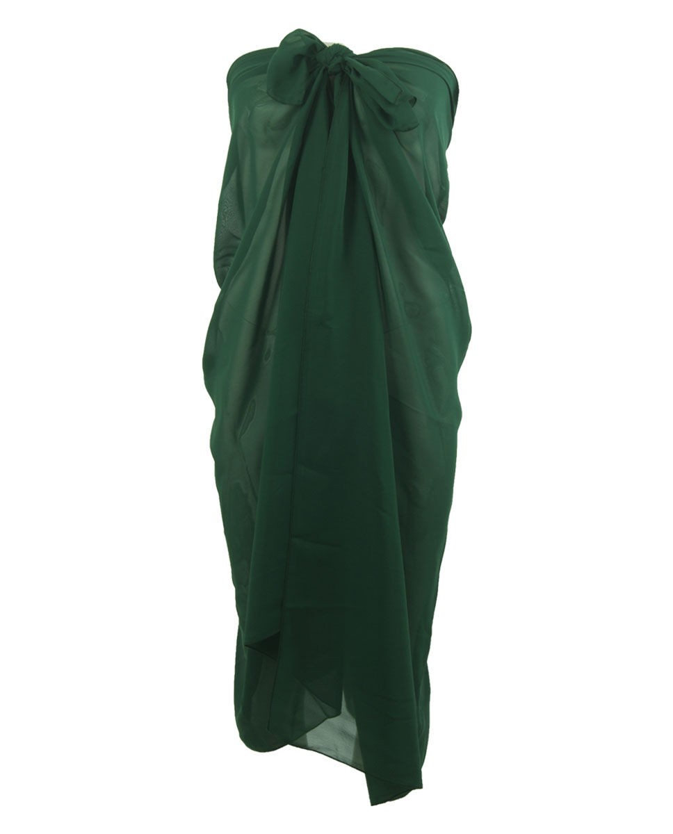 Effen Flessengroene Pareo Van Crepe Voile huismerk kopen in de aanbieding Effen Flessengroene Pareo Van Crepe Voile huismerk kopen in de aanbieding