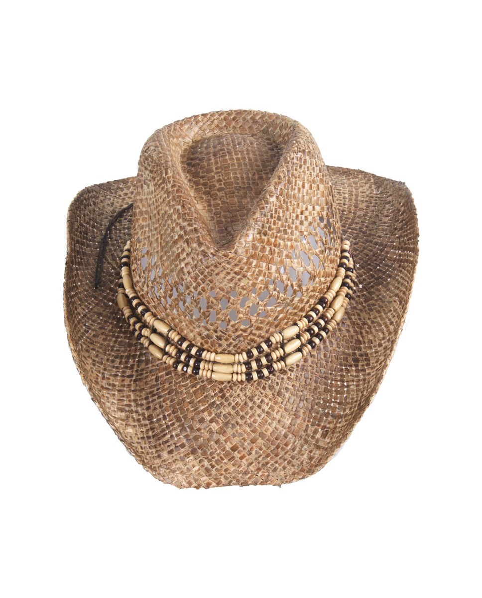 Cowboyhoed Van Zandkleurige Gevlochten Stro huismerk kopen in de aanbieding