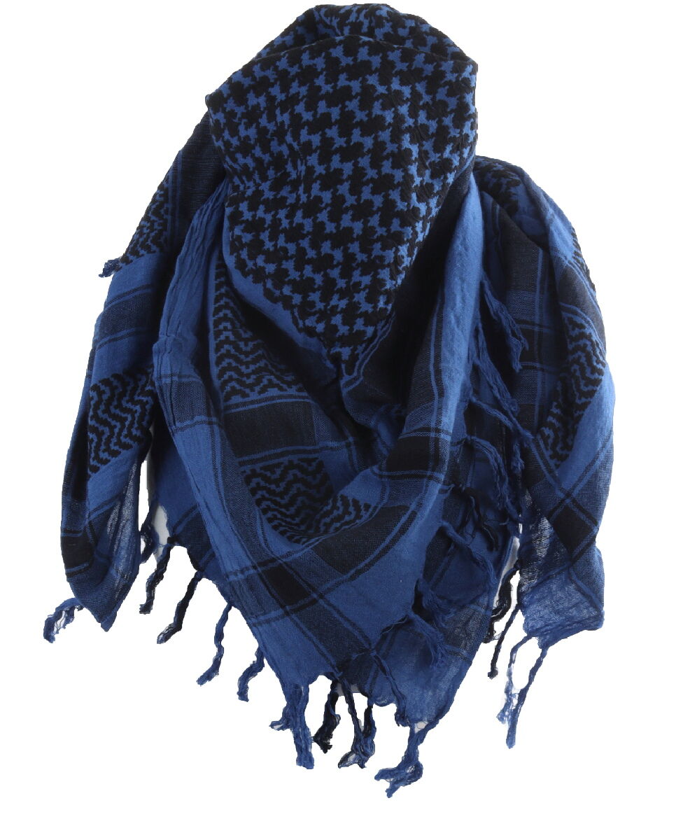 liefde moord Toegepast PLO sjaal / Arafat sjaal in kobaltblauw-zwart - bouFFante