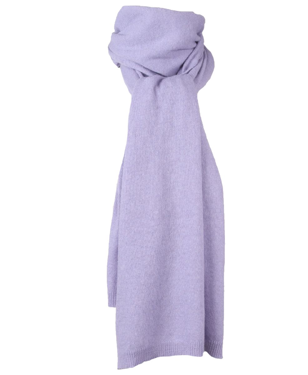 Kasjmier-blend sjaal in licht-lila