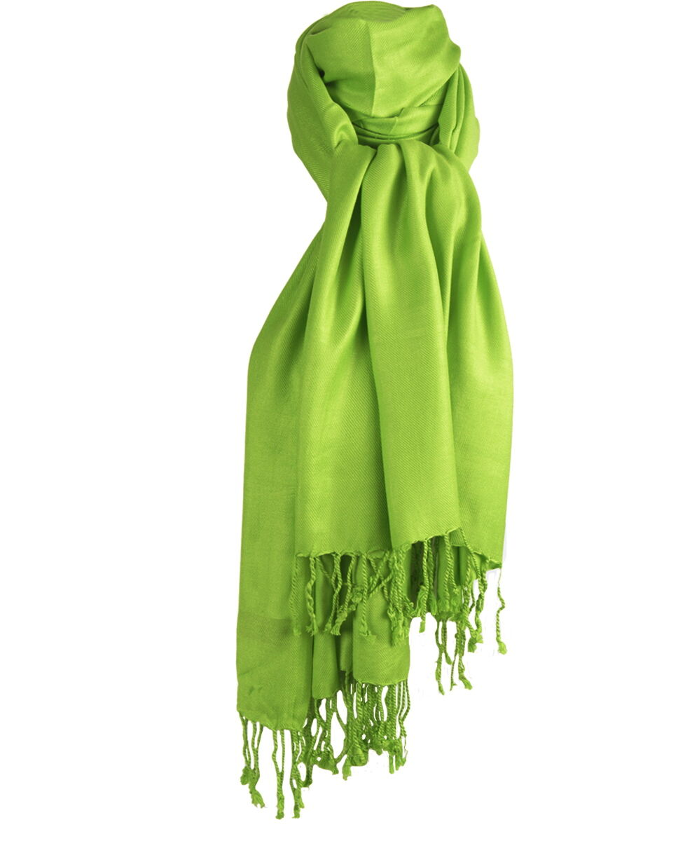 Lime groene pashmina sjaal