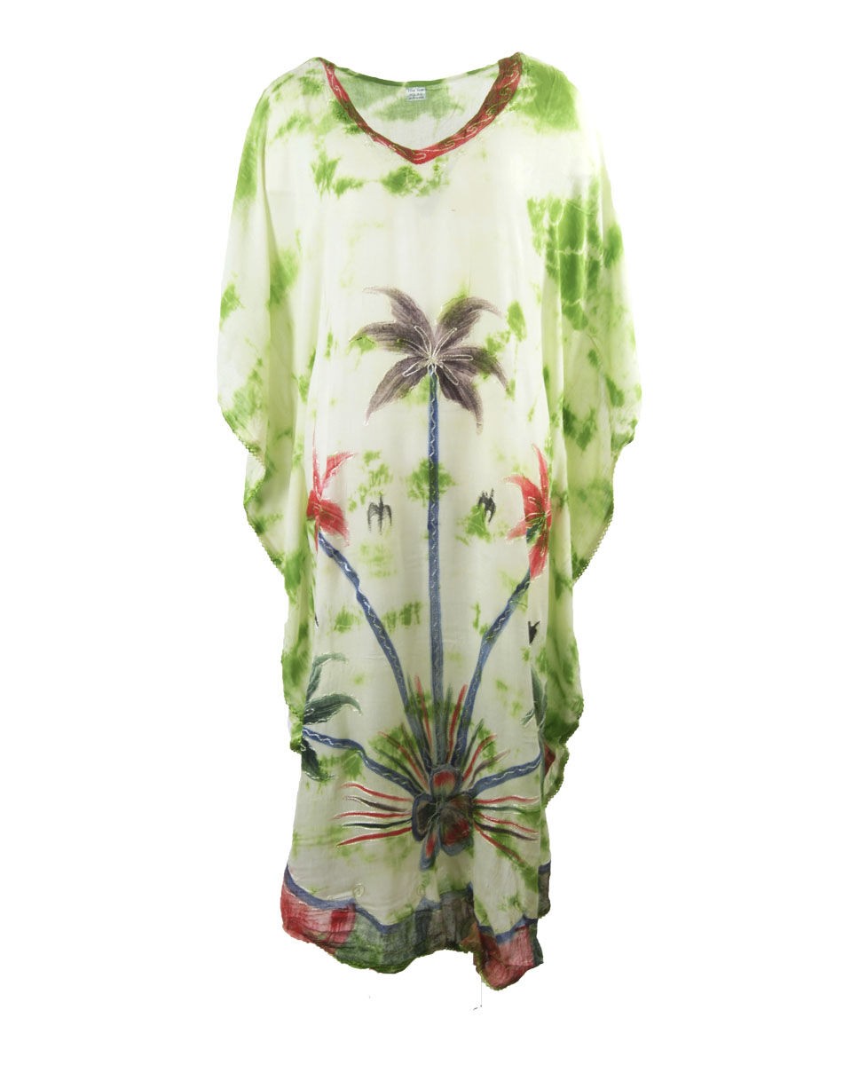 Groene Kaftan Met Palmbomen En Wolk Print En V Hals huismerk kopen in de aanbieding Groene Kaftan Met Palmbomen En Wolk Print En V Hals huismerk kopen in de aanbieding