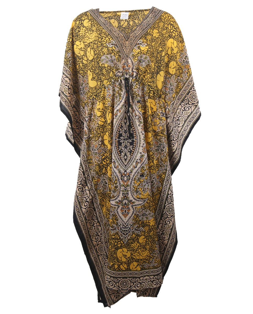 Kaftan In Geel Met Mixed Design huismerk kopen in de aanbieding Kaftan In Geel Met Mixed Design huismerk kopen in de aanbieding