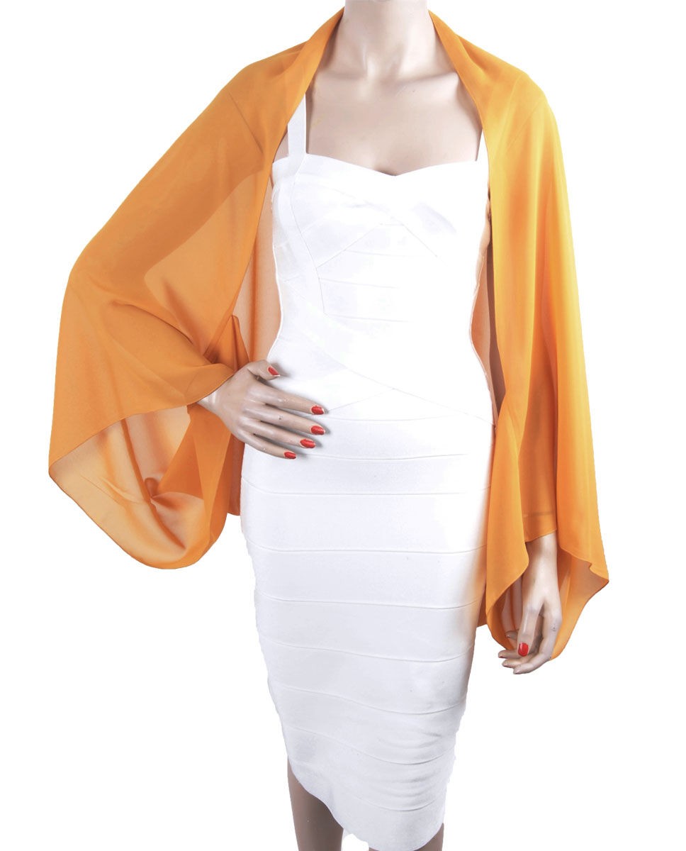 Okergele Bolero Stola Van Crepe Voile huismerk kopen in de aanbieding