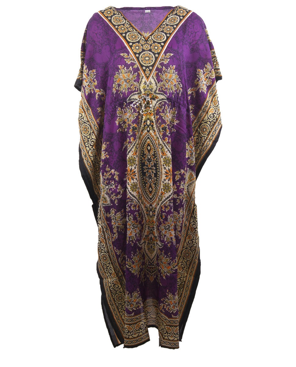 Kaftan In Paars Met Mixed Design En V Hals huismerk kopen in de aanbieding Kaftan In Paars Met Mixed Design En V Hals huismerk kopen in de aanbieding