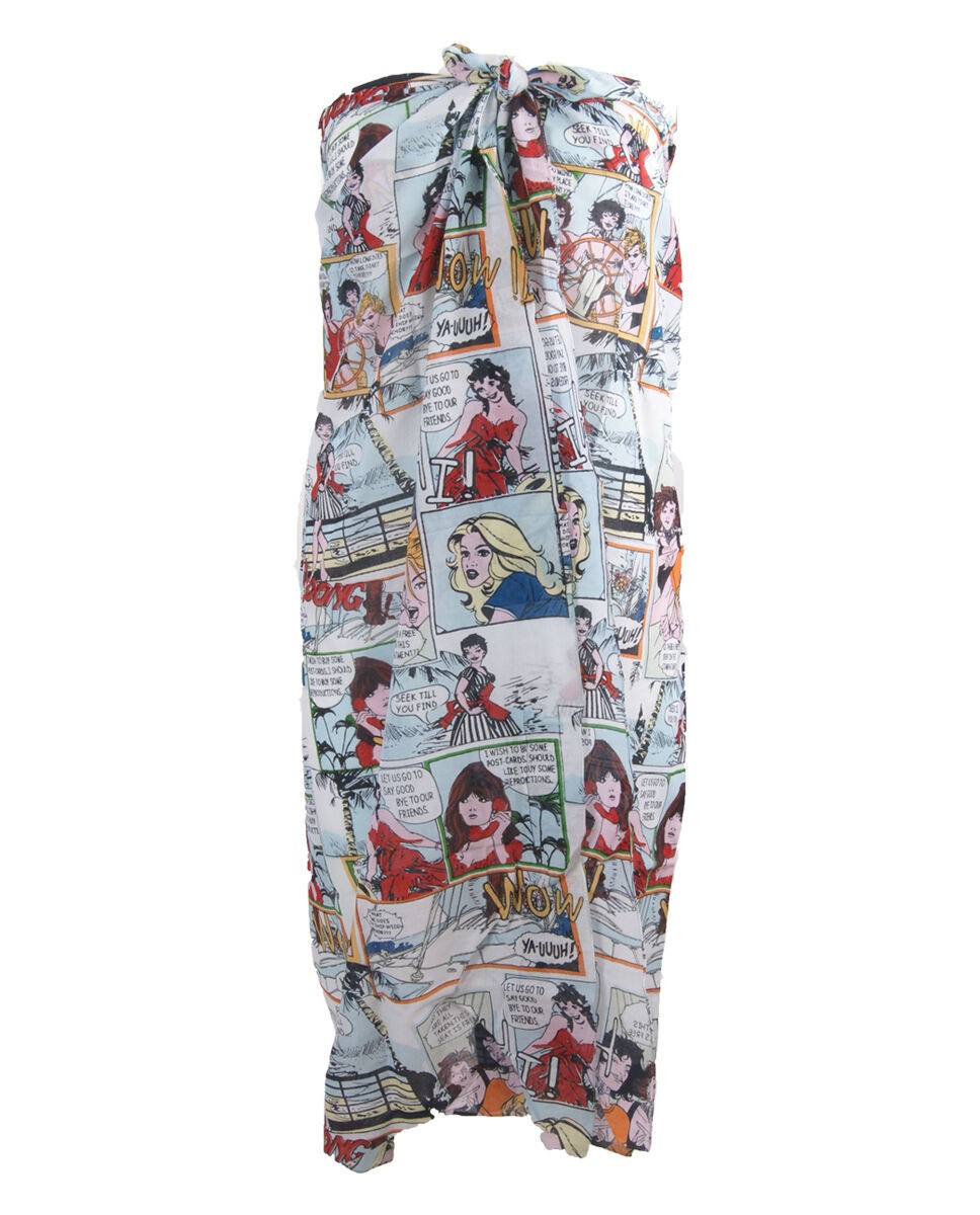 Sarong Met Stripprint In Rood huismerk kopen in de aanbieding