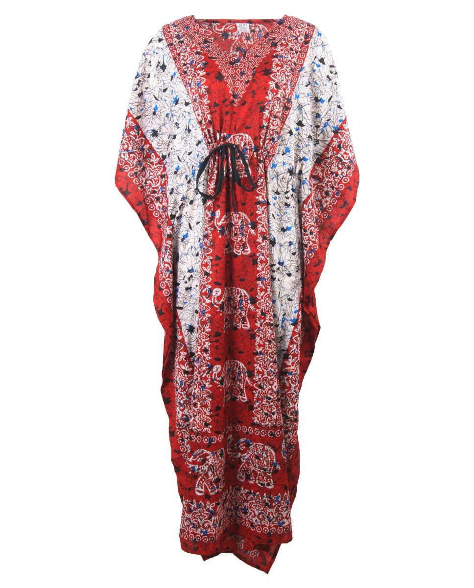 Kaftan In Rood Met Mixed Design En V Hals huismerk kopen in de aanbieding Kaftan In Rood Met Mixed Design En V Hals huismerk kopen in de aanbieding