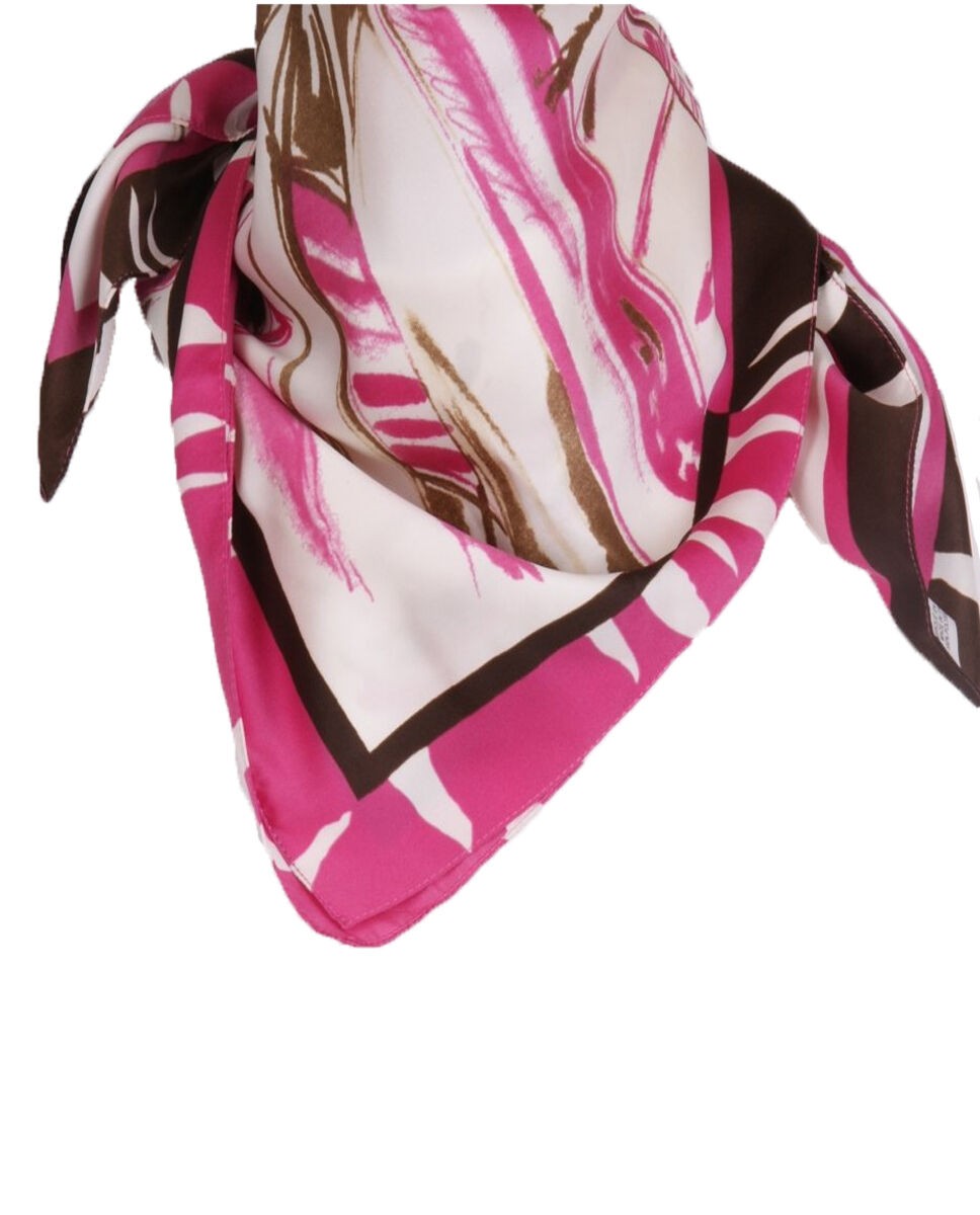 Ivoor sjaal met schildering in roze