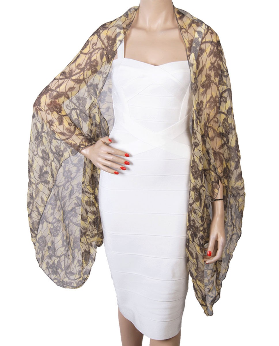 Bolero Stola Van Zacht Gecrushte Chiffon Zijde huismerk kopen in de aanbieding