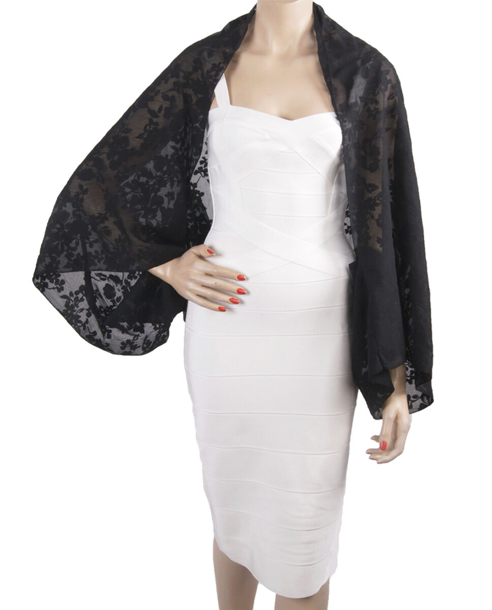 Zwarte Katoenen Aubrenner Bolero Stola huismerk kopen in de aanbieding